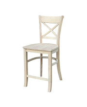 International Concepts Charlotte Counter Height Stool, 24-Inch, Ready to Finish