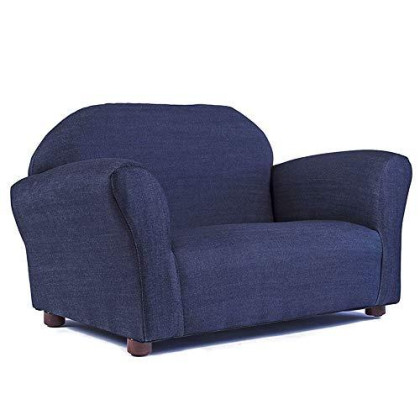 Keet Roundy Denim Childrens Sofa, Blue
