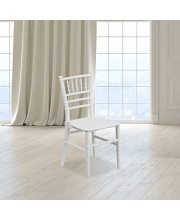 Flash Furniture 10 Pack Kids White Resin Chiavari Chair