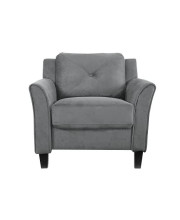 Lifestyle Solutions Harrington Armchair, 35.4" W x 32.0" D x 32.7" H, Dark Gray