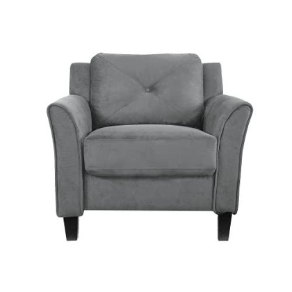 Lifestyle Solutions Harrington Armchair, 35.4" W x 32.0" D x 32.7" H, Dark Gray