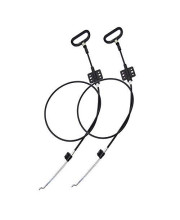 2 Pieces Recliner Release Cable Replacement D-Ring Pull Handle, Exposed Length 4.75" with S Tip