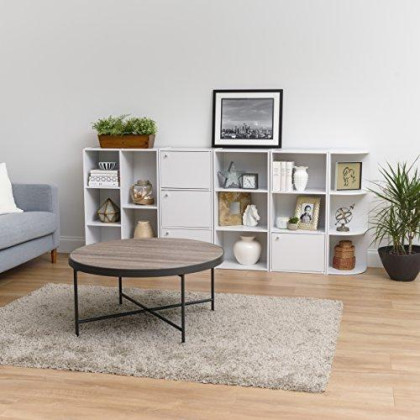 IRIS USA Small Spaces Wood, Bookshelf Storage Shelf, Bookcase, 3-Tier-Corner, White