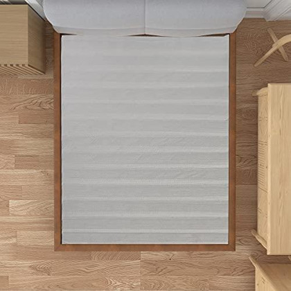 Continental Sleep 0.75-Inch Heavy Duty Mattress Support Wooden Bunkie Board/Slats with Cover, Full, Grey