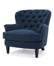 Christopher Knight Home Tafton Fabric Club Chair, Dark Blue