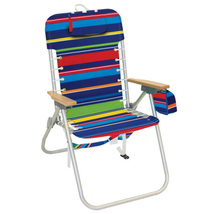 Rio Beach Hi-Boy 17 Suspension Folding Backpack Beach chair - Pop Surf Stripes