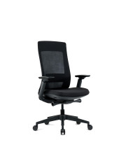 Elevate Black Mesh Back with Black Fabric Seat, Weight Balance, Tilt and Height Adjustment, Office Desk chair (Black Frame)
