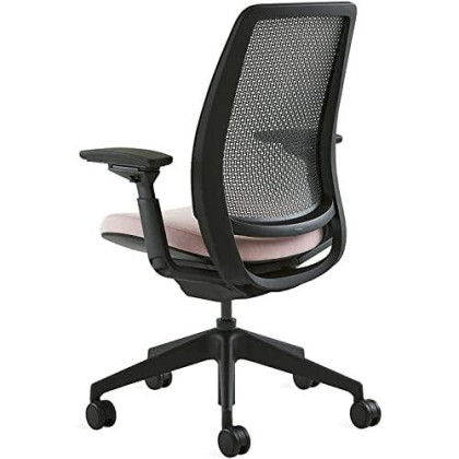 Steelcase Series 2 Office Chair, Air Back, Wheels for Hard Flooring, Era Fabric (Pink Lemonade)