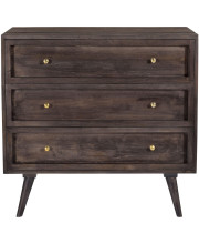 cAMBRIDgE Parkview 3-Drawer Mango Wood chest in gray, 335-in W x 18-in D x 315-in H, 31500, Natural