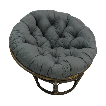 Papasan chair cushion 44-inch Solid Micro Suede Papasan Cushion (Fits 42-inch Papasan Frame) - Grey