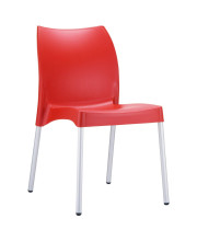 Vita Resin Outdoor Dining Chair Red (Pack of 2)