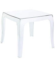 Queen Polycarbonate Side Table Transparent Clear