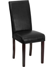 Black Leather Parsons Chair - BT-350-BK-LEA-023-GG
