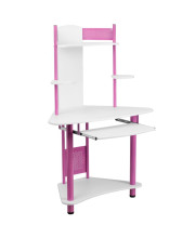 Pink Corner Computer Desk with Hutch - NAN-JN-2705-PK-GG