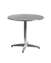 31.5'' Round Aluminum Indoor-Outdoor Table with Base - TLH-052-3-GG