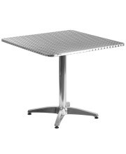 31.5'' Square Aluminum Indoor-Outdoor Table with Base - TLH-053-3-GG