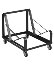 HERCULES Series Black Steel Sled Base Stack Chair Dolly - XU-MC168-DOLLY-GG