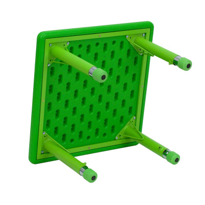 24 Square Green Plastic Height Adjustable Activity Table - YU-YCX-002-2-SQR-TBL-GREEN-GG