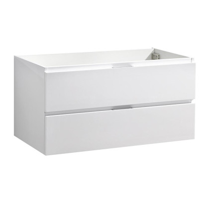 Fresca Valencia 40" Glossy White Wall Hung Modern Bathroom Cabinet