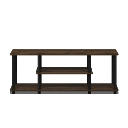 Furinno 12250R1Dbr/Bk Turn-N-Tube No Tools 3-Tier Entertainment Tv Stands