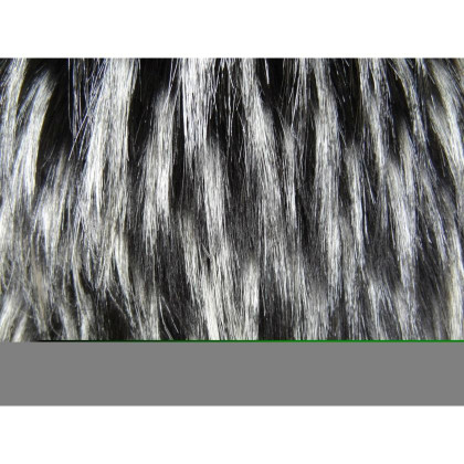 Plutus Wolf Fur Handmade Throw Pillow, (18" x 18")
