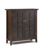 Acadian 39 inch wide Medium Storage Cabinet in Natural Aged Brown