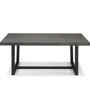 72" Rustic Solid Wood Dining Table - Grey
