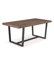 72" Distressed Solid Wood Dining Table - Mahogany