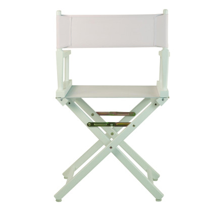 18" Director's Chair White Frame-White Canvas