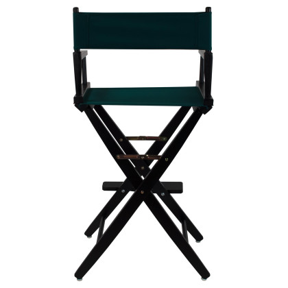 Extra-Wide Premium 30" Directors Chair Black Frame W/Hunter Green Color Cover