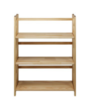 Montego 3-Shelf Folding Bookcase -Natural