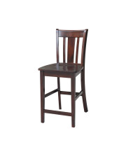 International concepts S15-102 24-Inch San Remo counter Height Stool, Rich Mocha