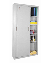 Sliding 2 Door Storage Cabinet Color: Dove Gray