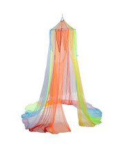 Constructive Playthings - KDK-94 Rainbow Retreat Canopy for Kids, Hanging Multi-Colored Mesh Net for Playroom, Classroom, or Bedroom