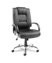 Alera Ravino Series High-Back SwivelTilt Leather chair, Black
