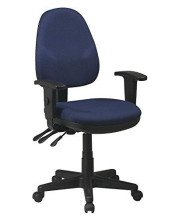 Office Star Products Dual Function Ergonomic Chair with Adjustable Back Height Blue