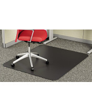 deflecto SuperMat Frequent Use Chair Mat, Medium Pile Carpet, Beveled, 45 x 53, Black