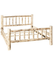 Montana Woodworks Log Furniture - King Bed - Unfinished
