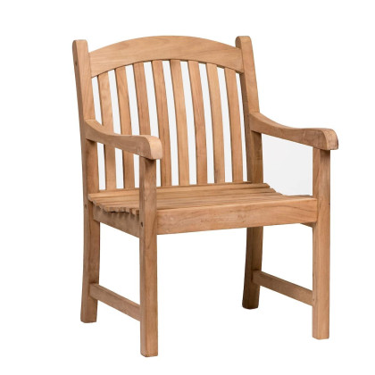 Amazonia SC SUMBAWAARM Newcastle Patio Armchair | Certified Teak | Ideal for Outdoors, 23Lx25Wx35H, Light Brown