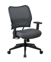 Space Mid-Back Veraflex Deluxe Office Chair with Adjustable Arms Finish: Charcoal