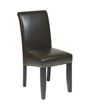 Office Star Metro Parsons Nail Head Dining Chair in Espresso