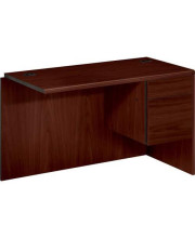 HON 10700 Series Wood Laminate Office Suites-Right Return, B/F, 3/4 Pedestal, 48"x24"x29-1/2", Mahogany