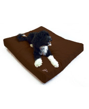 Best Waterproof DIY Replacement Dog Bed Cover; Washable Made in USA (Mocha Brown, Large; 40 x 34 x 5)