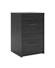 Ameriwood Home Core 2 Drawer File Cabinet, Black Oak