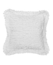 Be-You-tiful Home Laura Ruffled Pillow, 18-Inch x 18-Inch, White