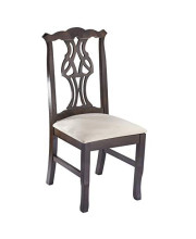 Beechwood Mountain Fully Assembled Chippendale Side Dining Chair in Walnut Finish