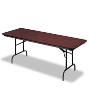 Office Realm Iceberg 55224 Premium Wood Laminate Folding Table, Rectangular, 72w x 30d x 29h, Mahogany