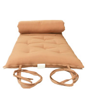 Queen Size Peach Traditional Japanese Floor Futon Mattresses, Foldable Cushion Mats, Yoga, Meditaion 60" Wide X 80" Long