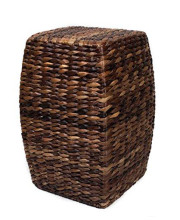 BIRDROCK HOME Seagrass Accent Stool - Made of Hand Woven Seagrass - 21 inch Stool