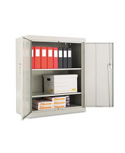 Alera CM4218LG Assembled 42-Inch High Storage Cabinet, W/Adjustable Shelves, 36w X 18d, Light Gray